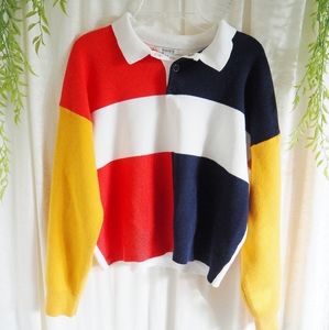 Forever 21 Colorblock Red/White/Blue/Gold Medium